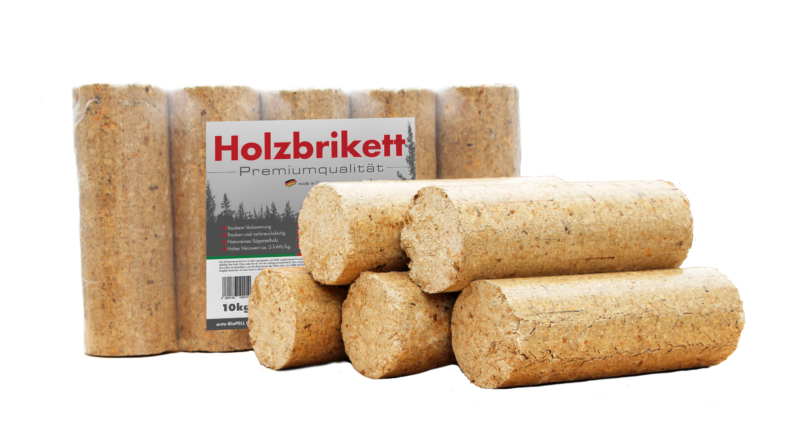 Runde Briketts aus naturbelassenem Holz – kompakt, sauber, nachhaltig.